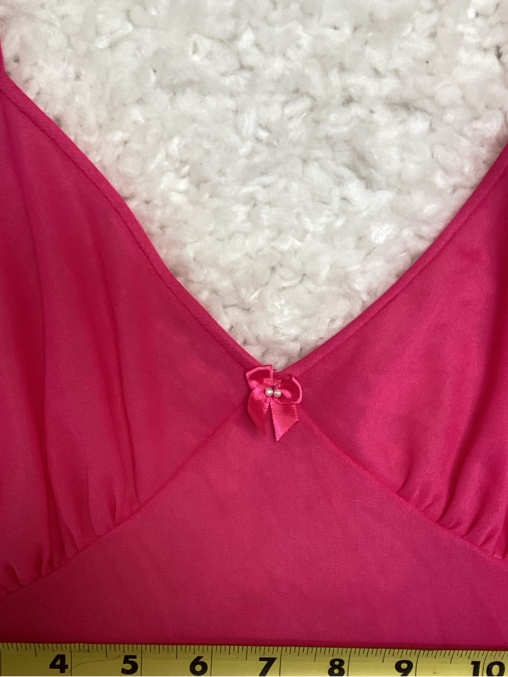 Vintage 100% Nylon Pink Nightgown Negligee - Picture 7 of 12